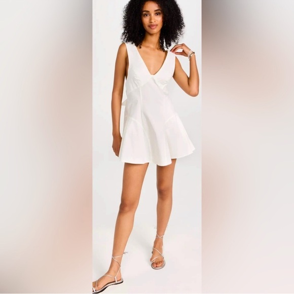 Free People Eye Catching Mini Dress in Ivory - Picture 2 of 13